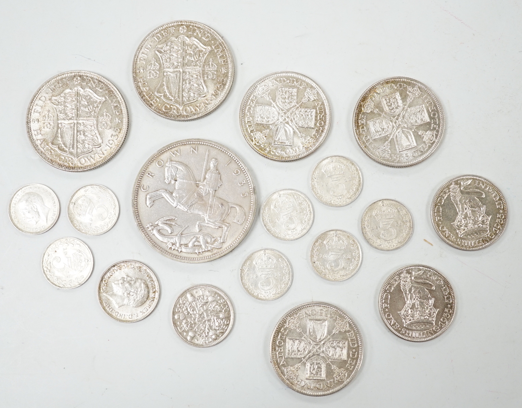 George V silver coins (18)